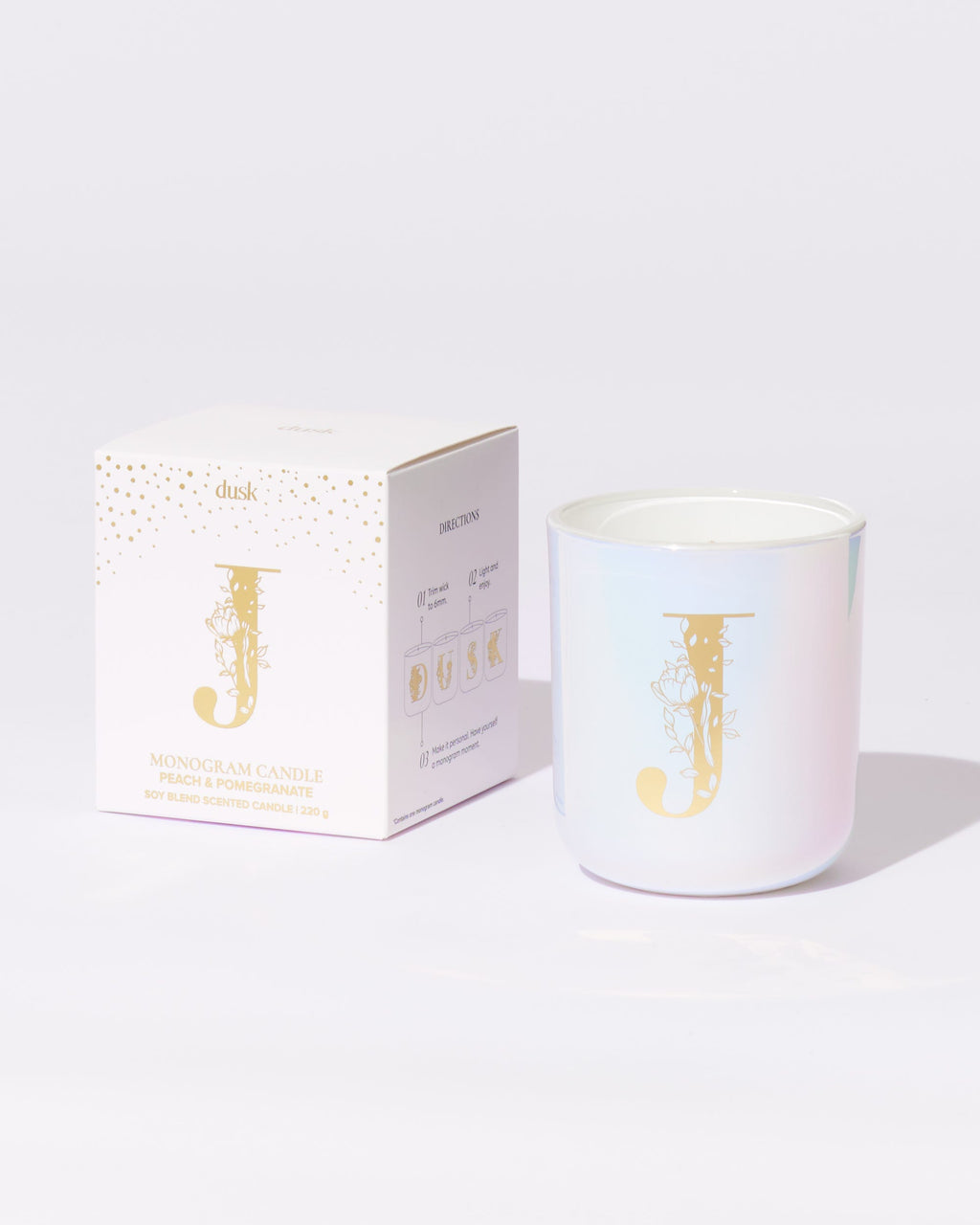 J Monogram Candle 220g