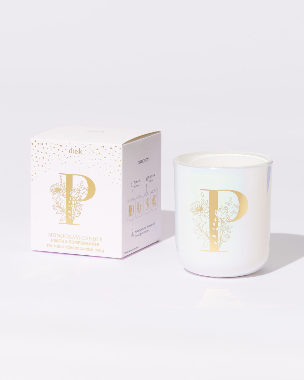 P Monogram Candle 220g