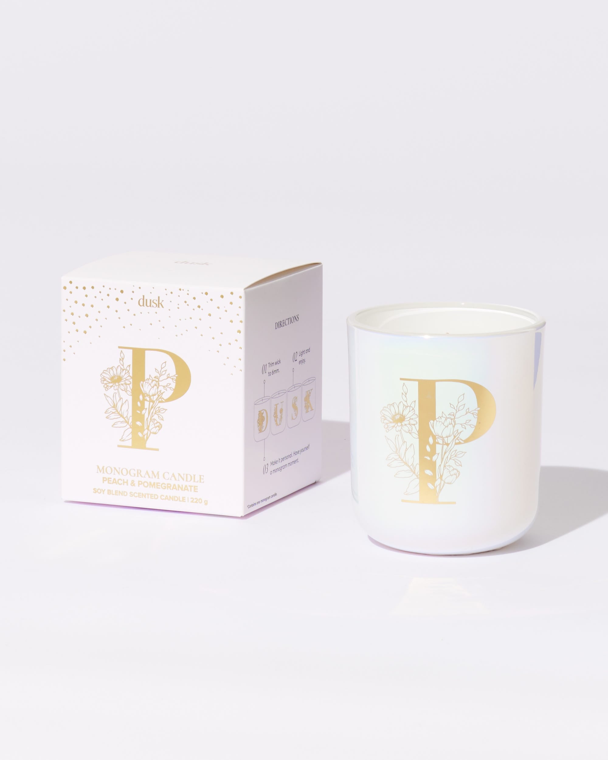 P Monogram Candle 220g