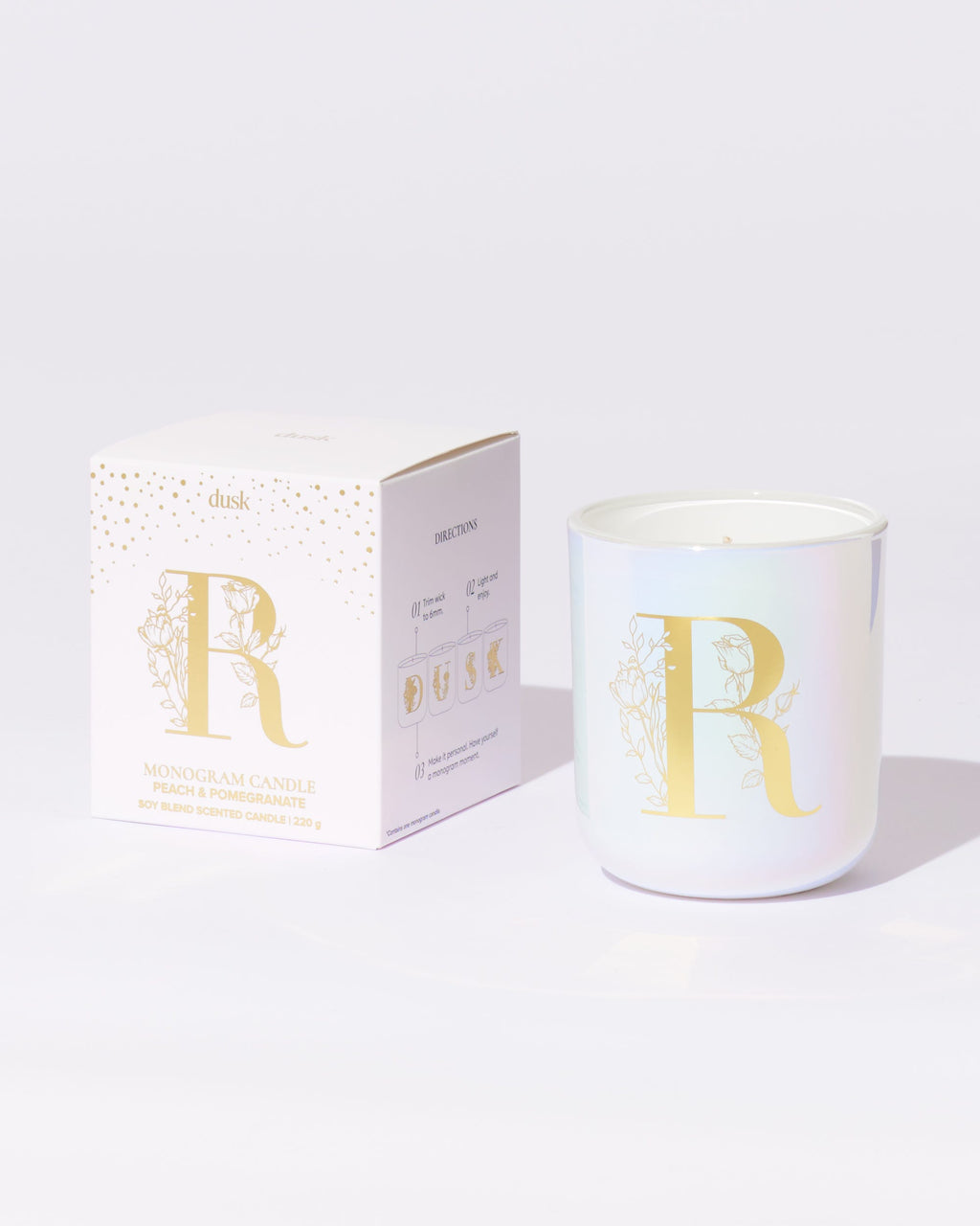 R Monogram Candle 220g