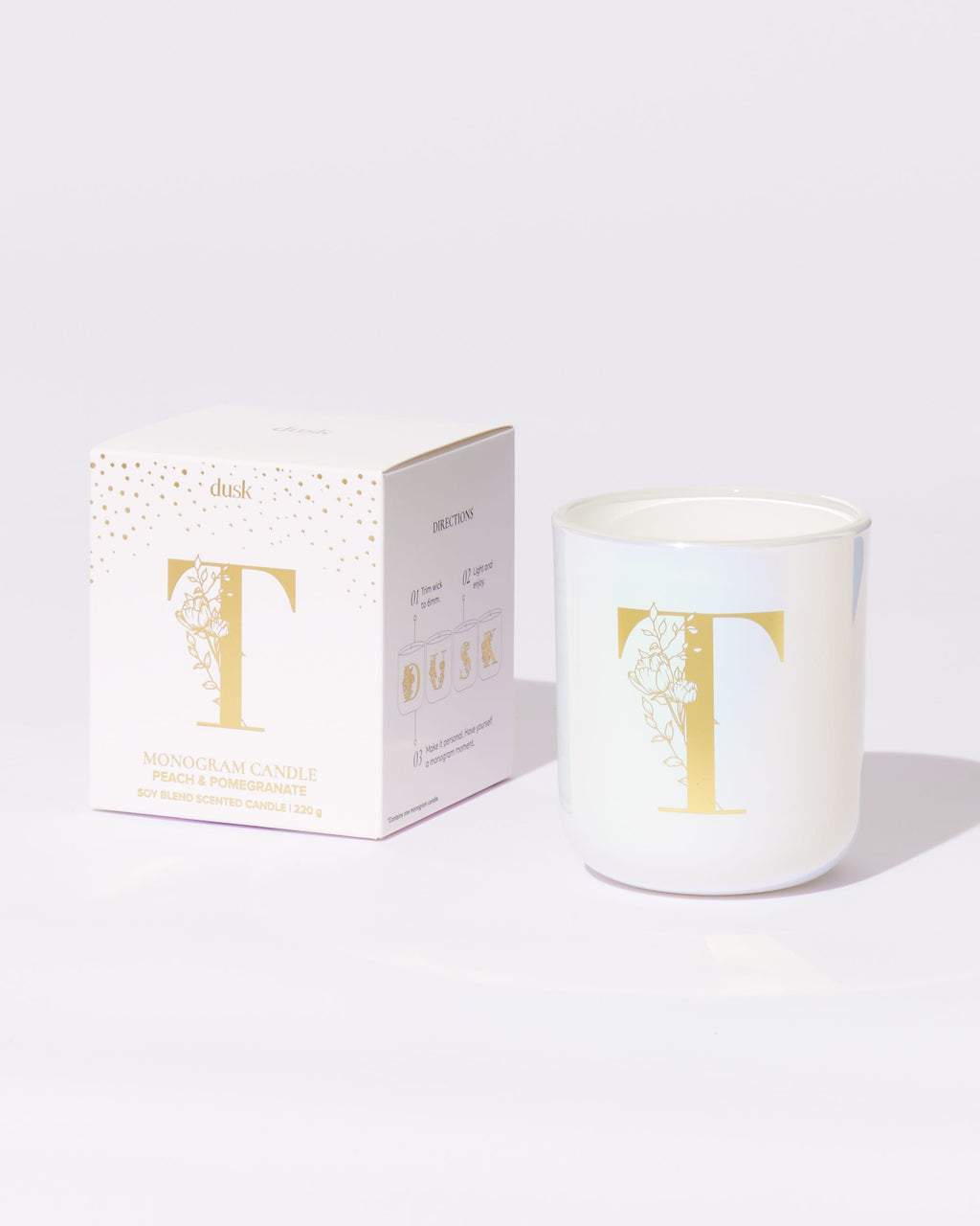 T Monogram Candle 220g