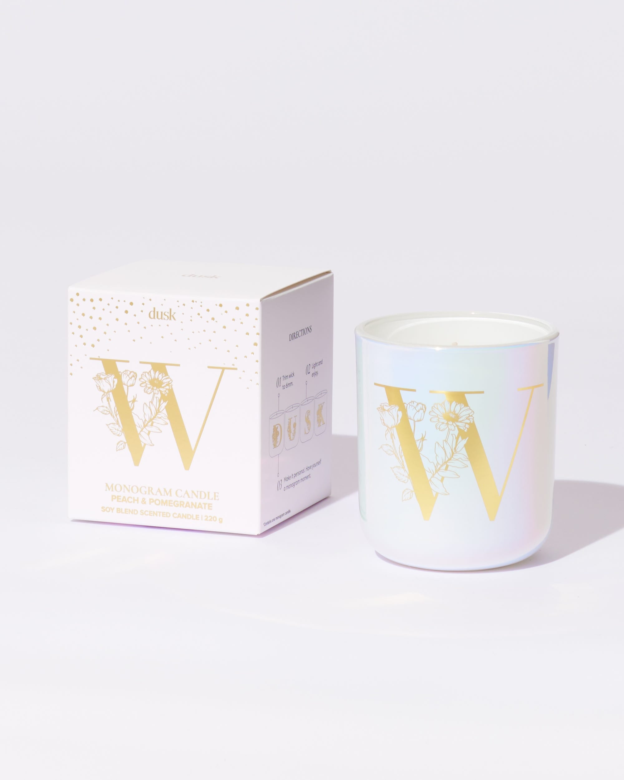 W Monogram Candle 220g