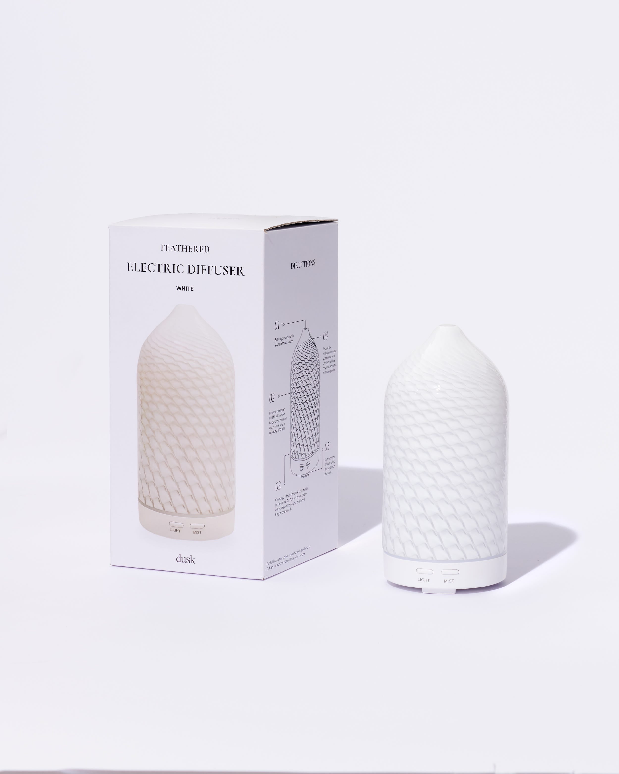 Feathered Electric Diffuser White