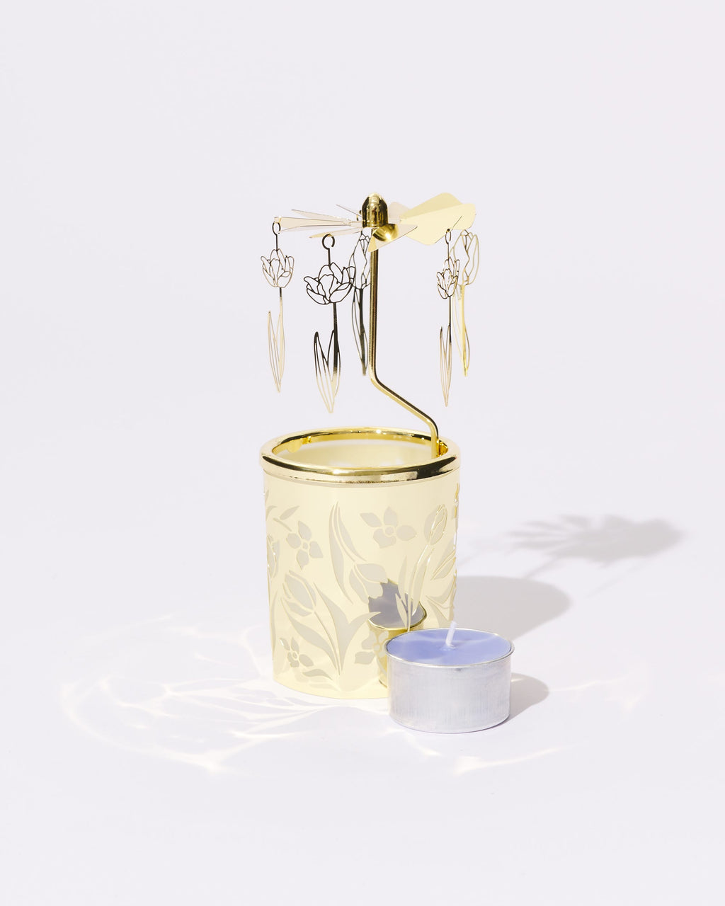 Tulip Tealight Spinner Gold