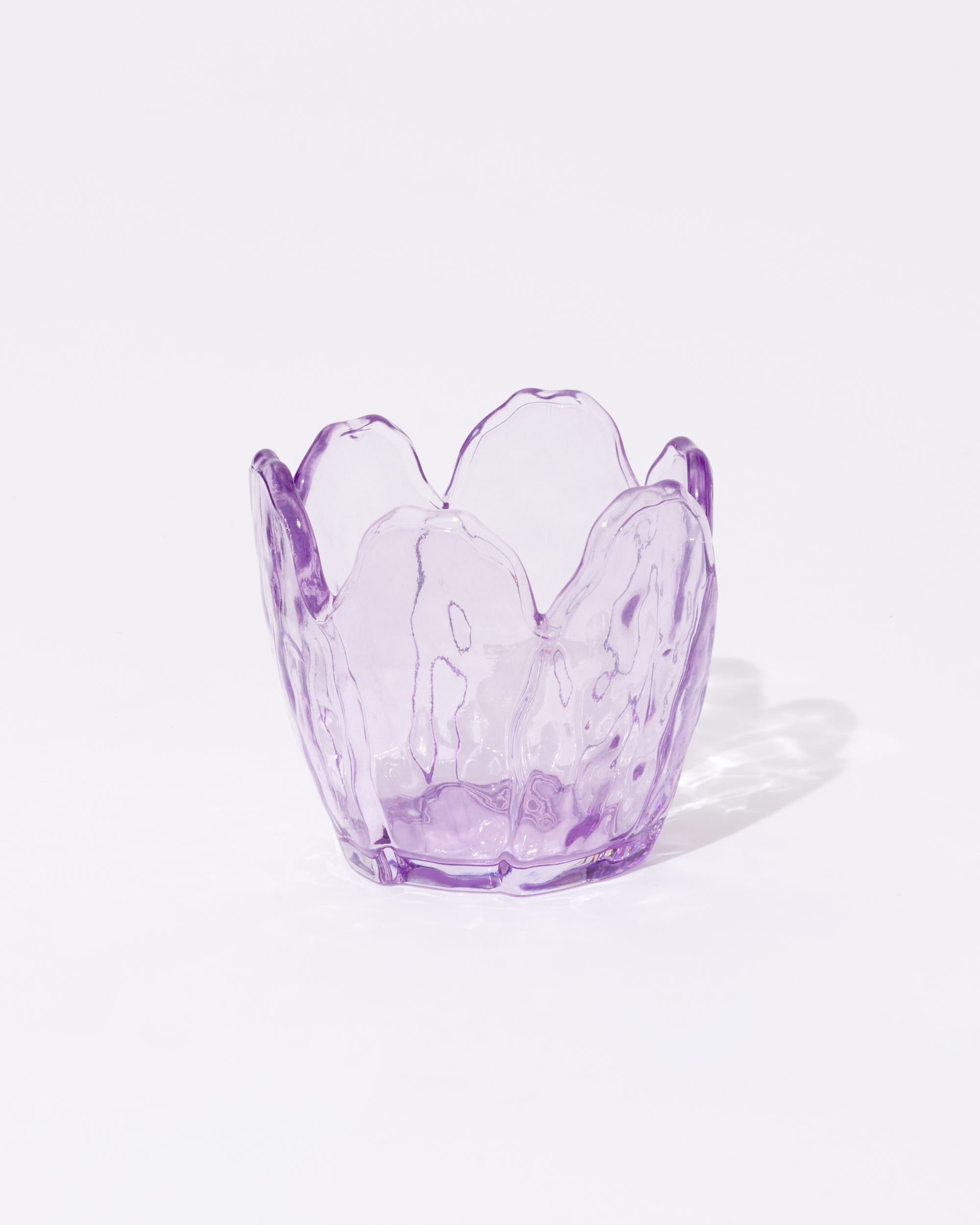 Tulip Glass Tealight Holder Lilac