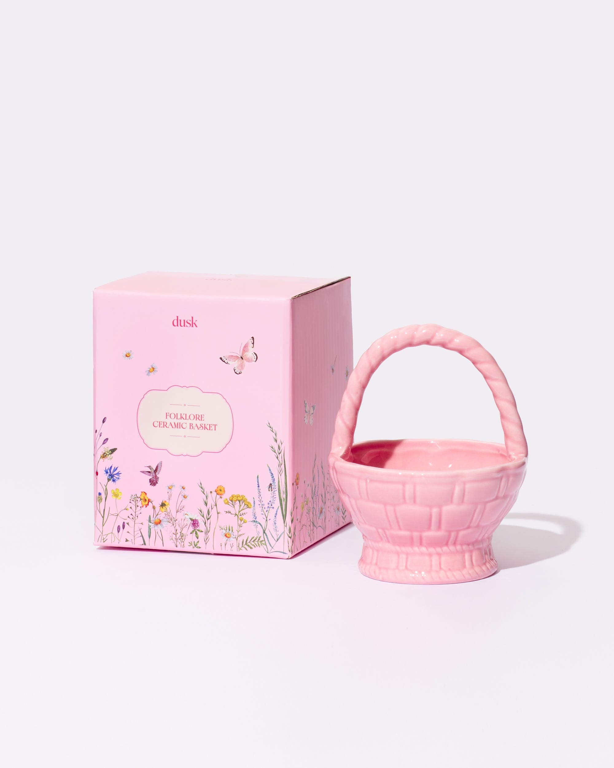 Egg Basket Ceramic Pink