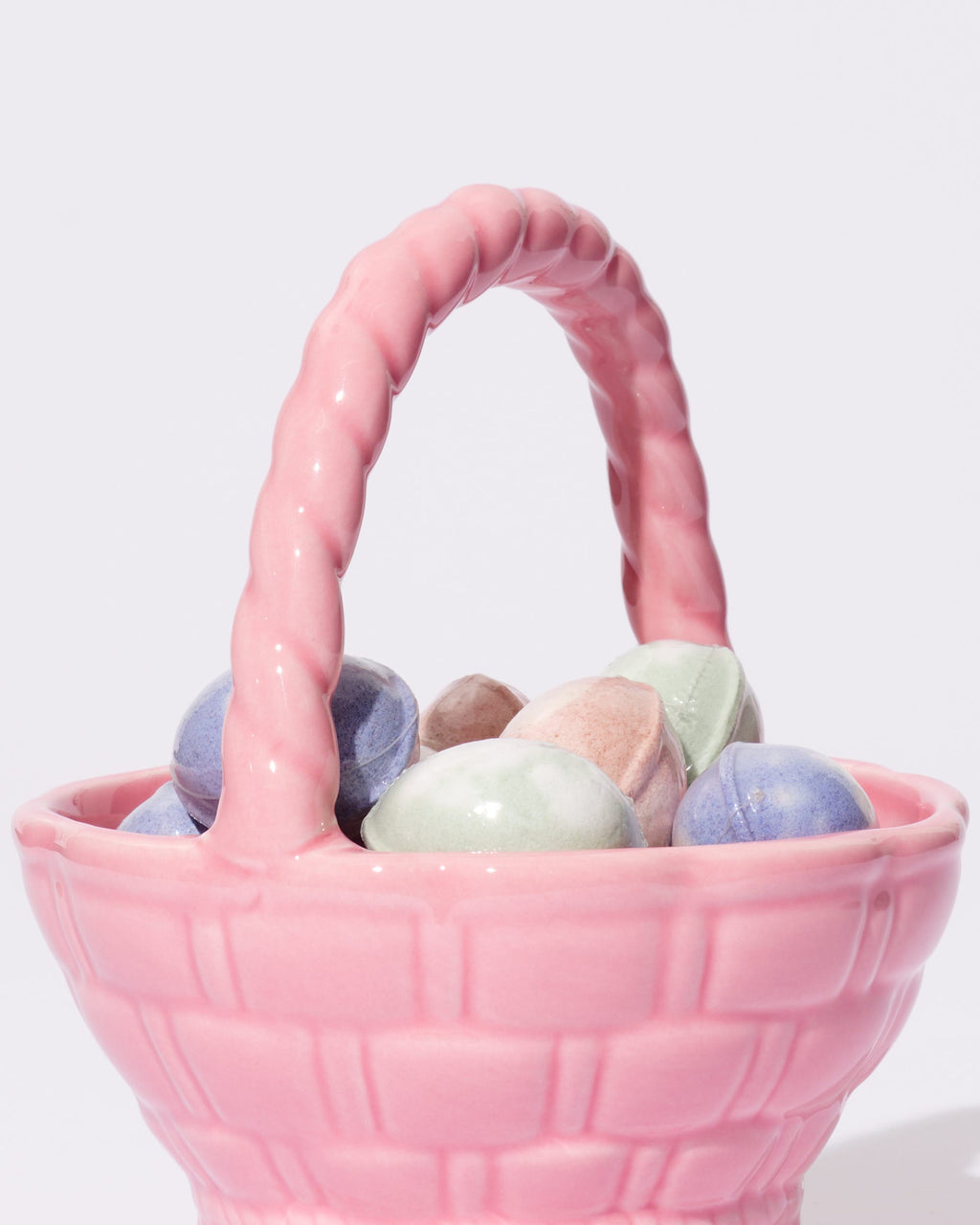 Egg Basket Ceramic Pink