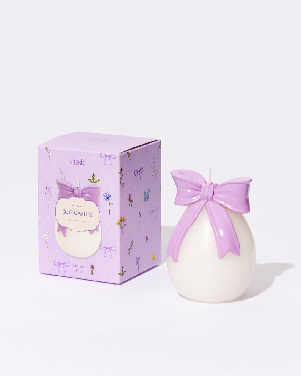 Egg with Bow Unscented Candle 330g