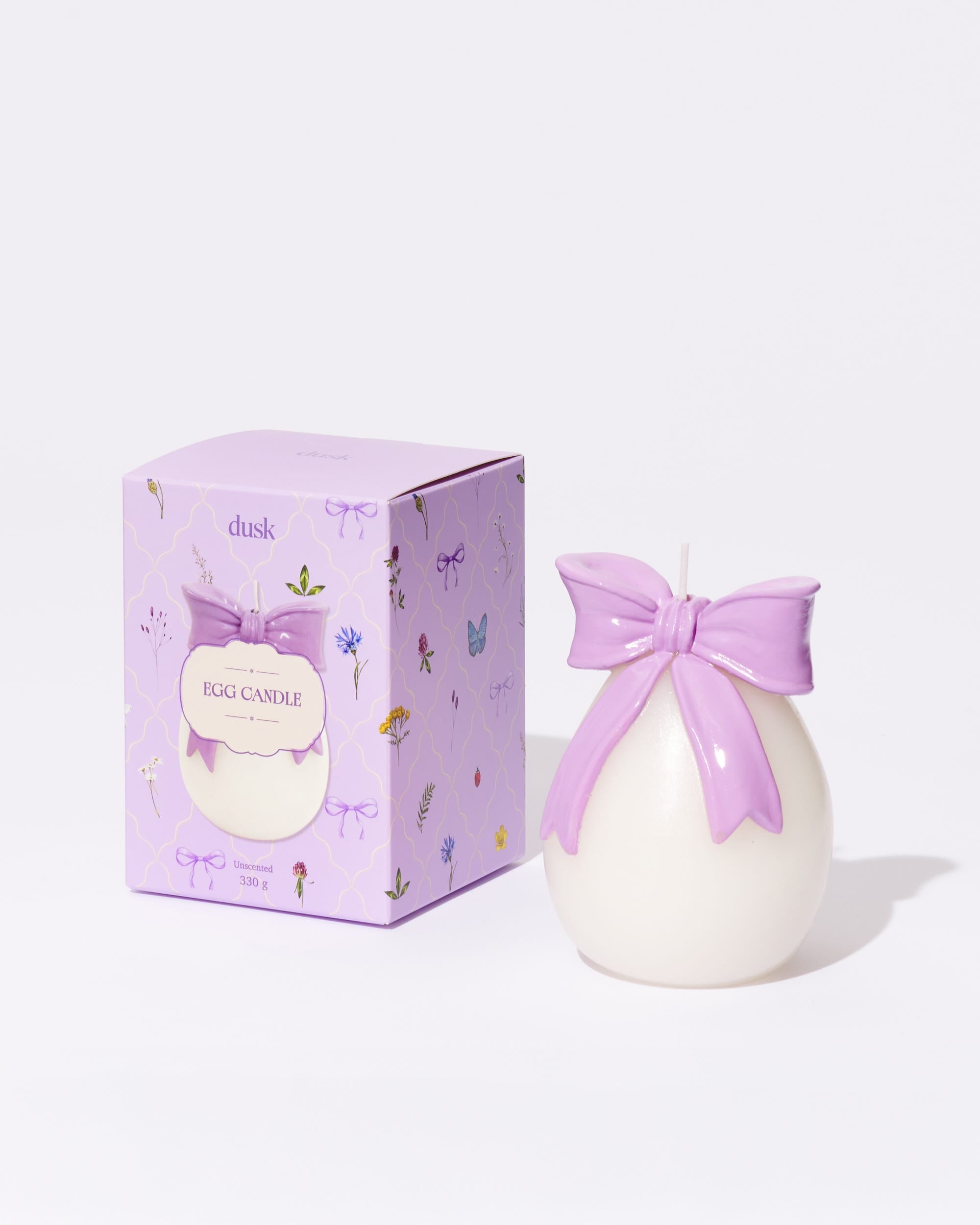 Egg with Bow Unscented Candle 330g