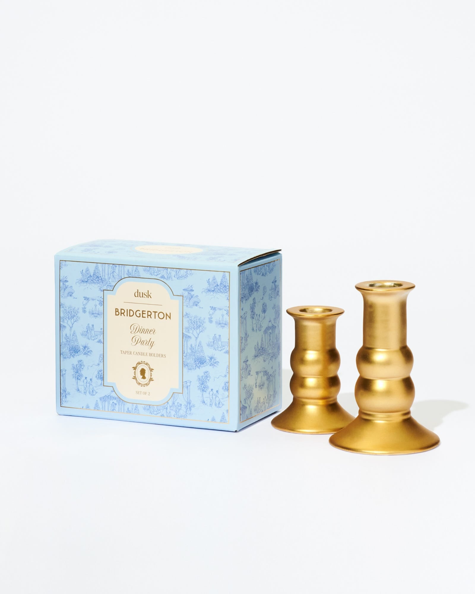 Dinner Party Taper Candle Holder 2 Pack