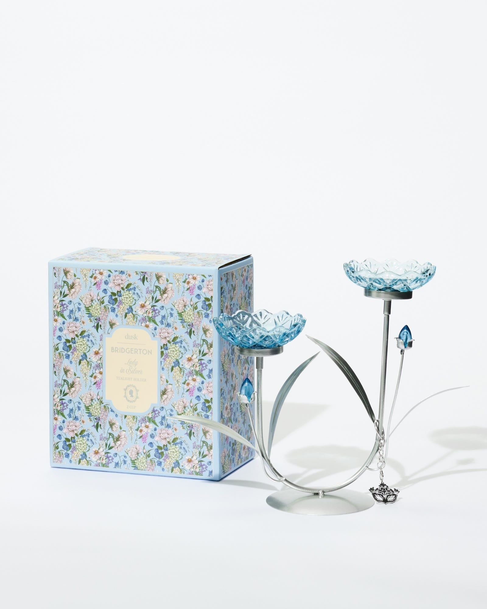 Lady in Silver 2 Cup Tealight Holder