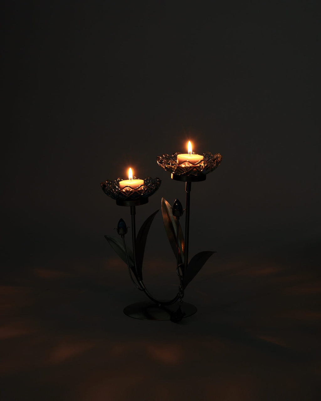 Lady in Silver 2 Cup Tealight Holder