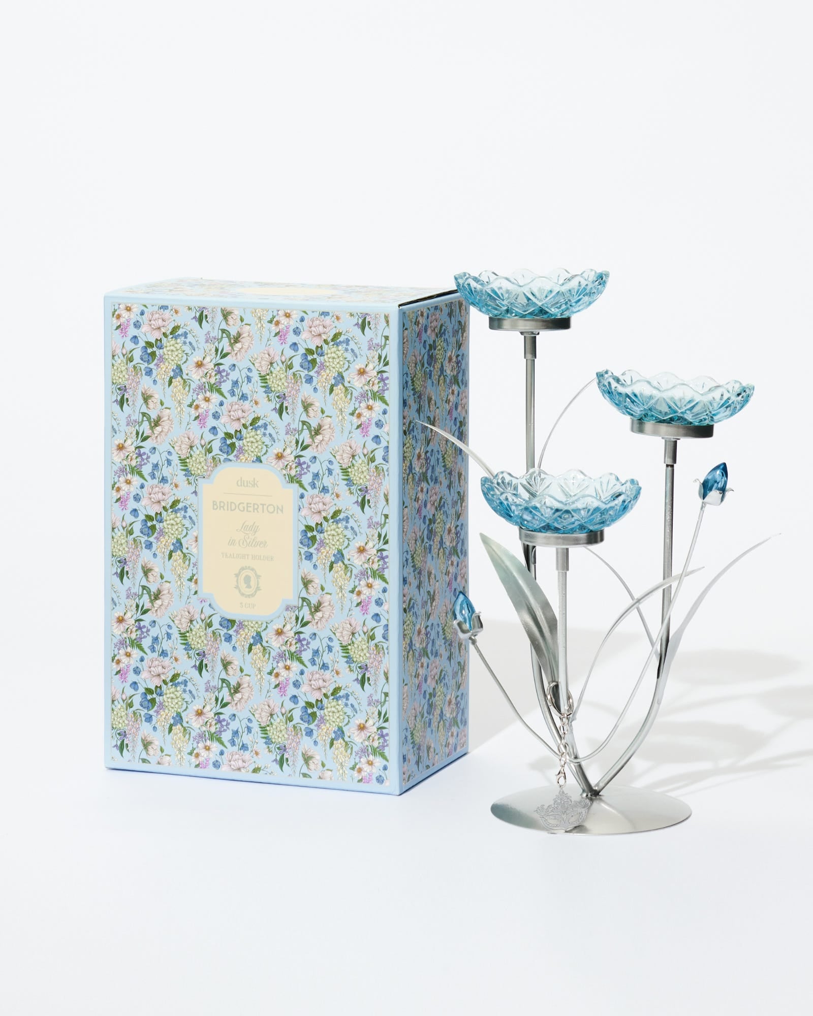 Lady in Silver 3 Cup Tealight Holder