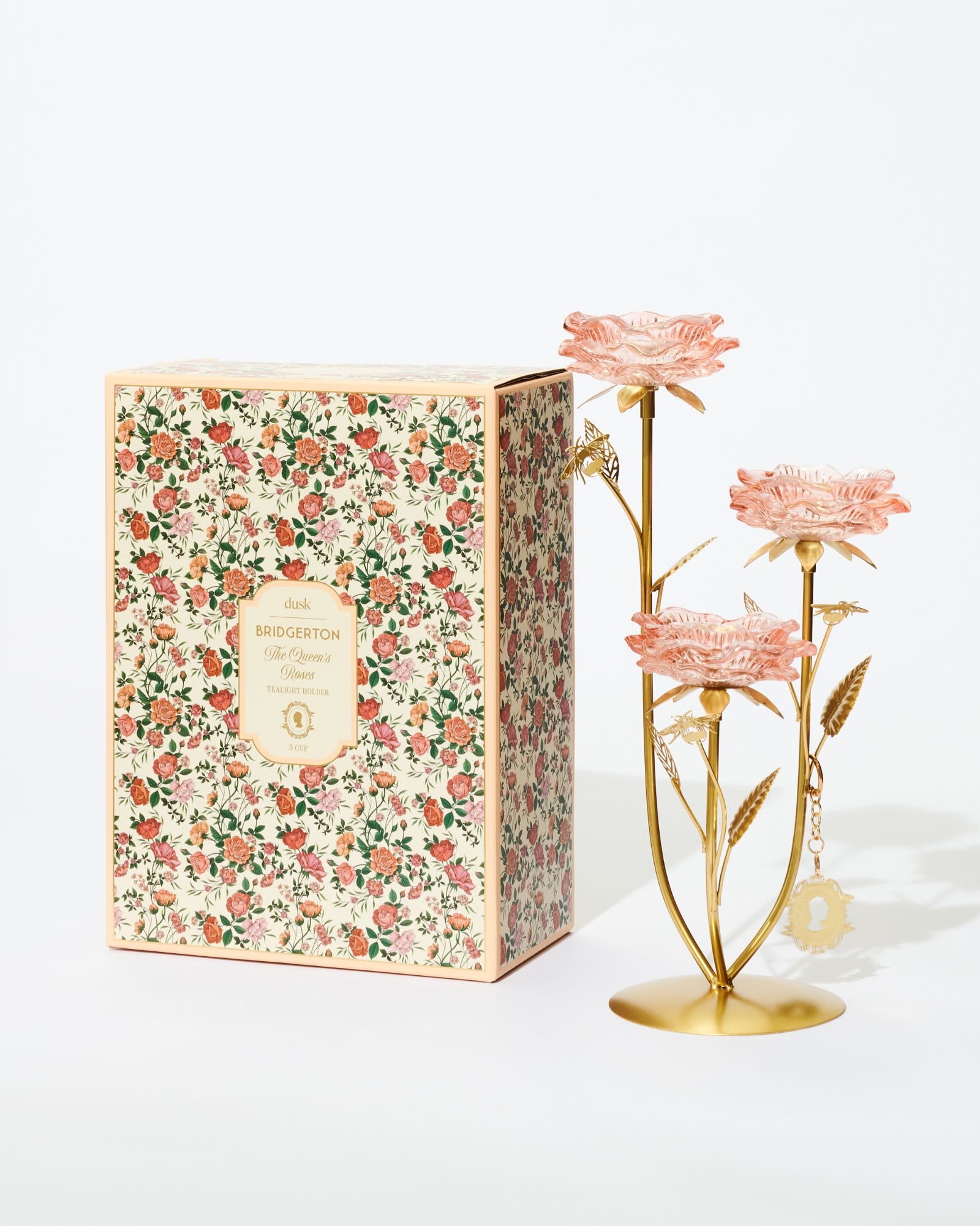 Queen's Roses 3 Cup Tealight Holder