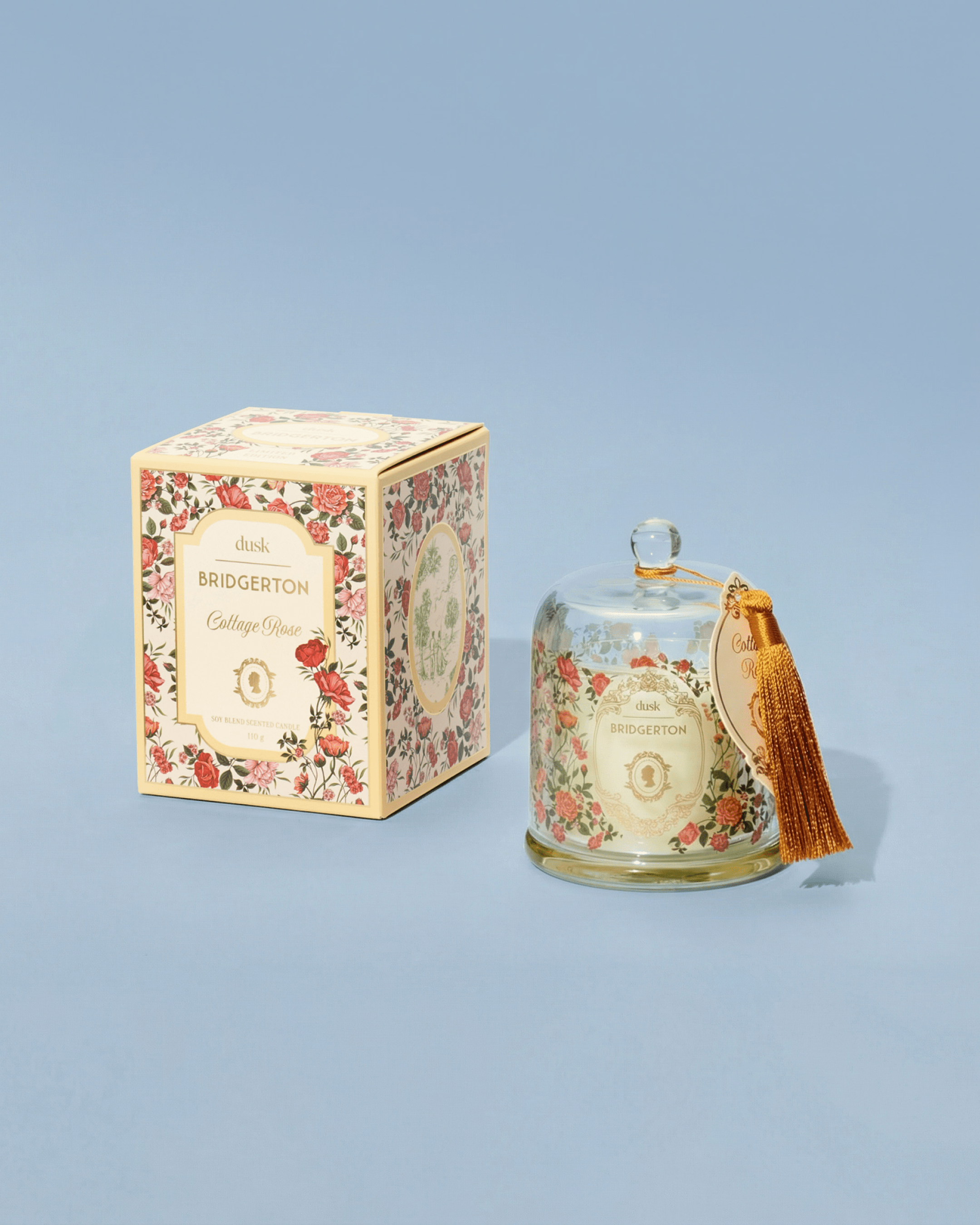 Cottage Rose Soy Blend Scented Candle 110g