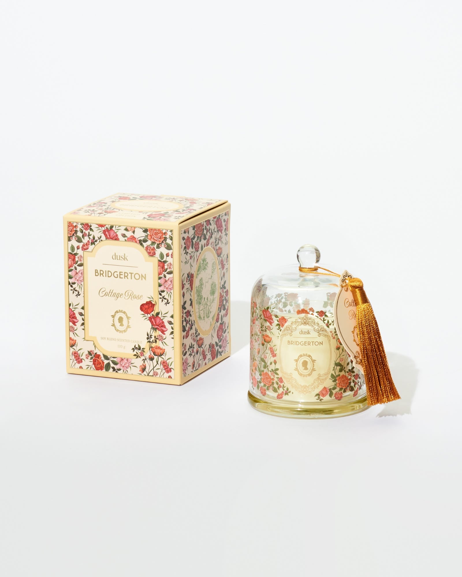 Cottage Rose Soy Blend Scented Candle 110g