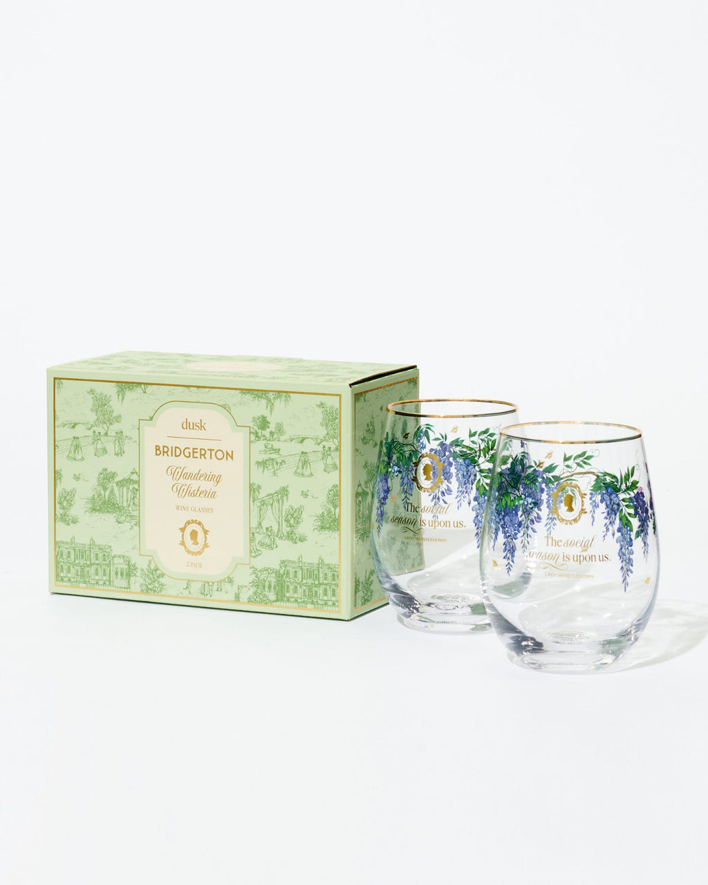 Wandering Wisteria Wine Glasses 2 Pack
