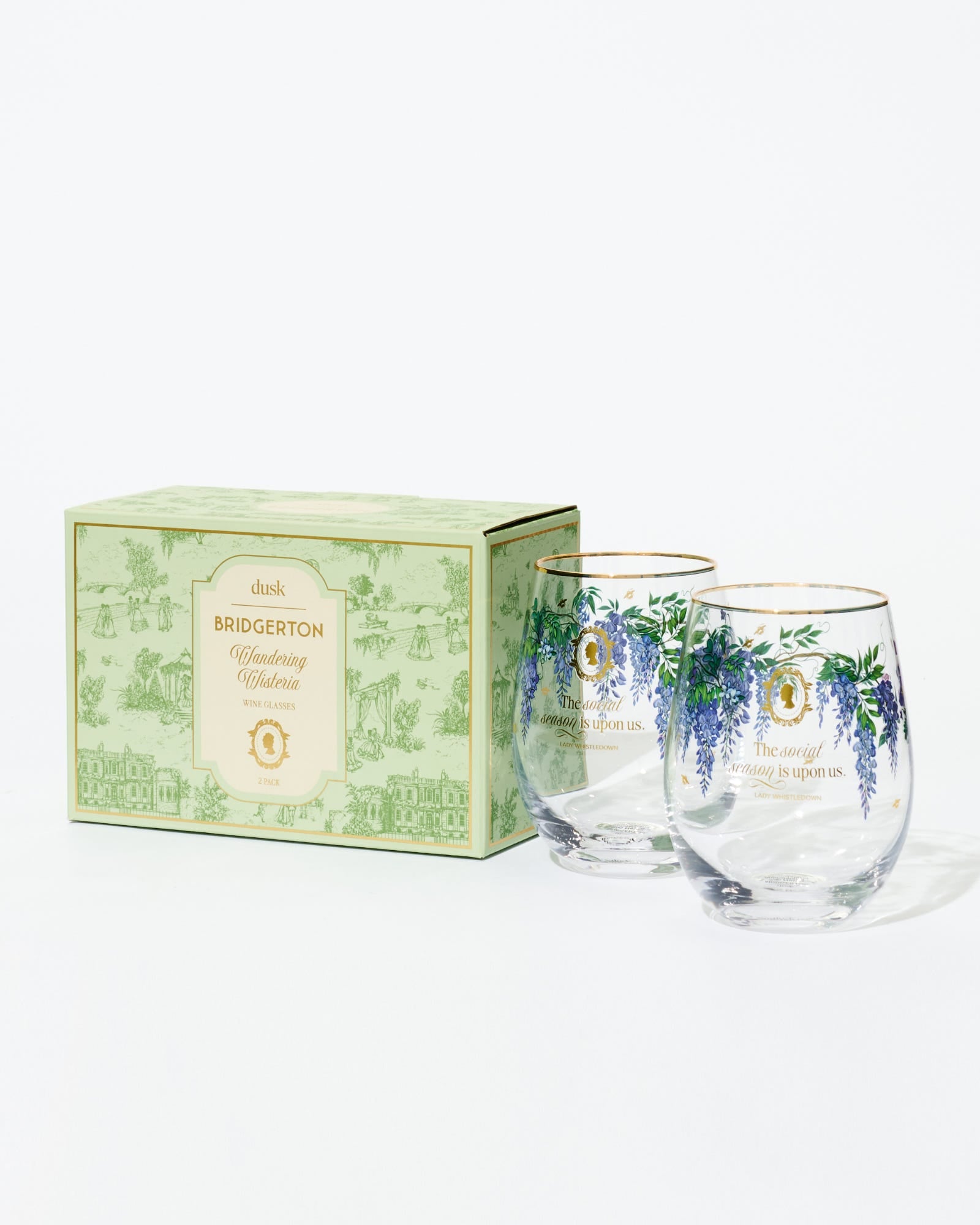 Wandering Wisteria Wine Glasses 2 Pack