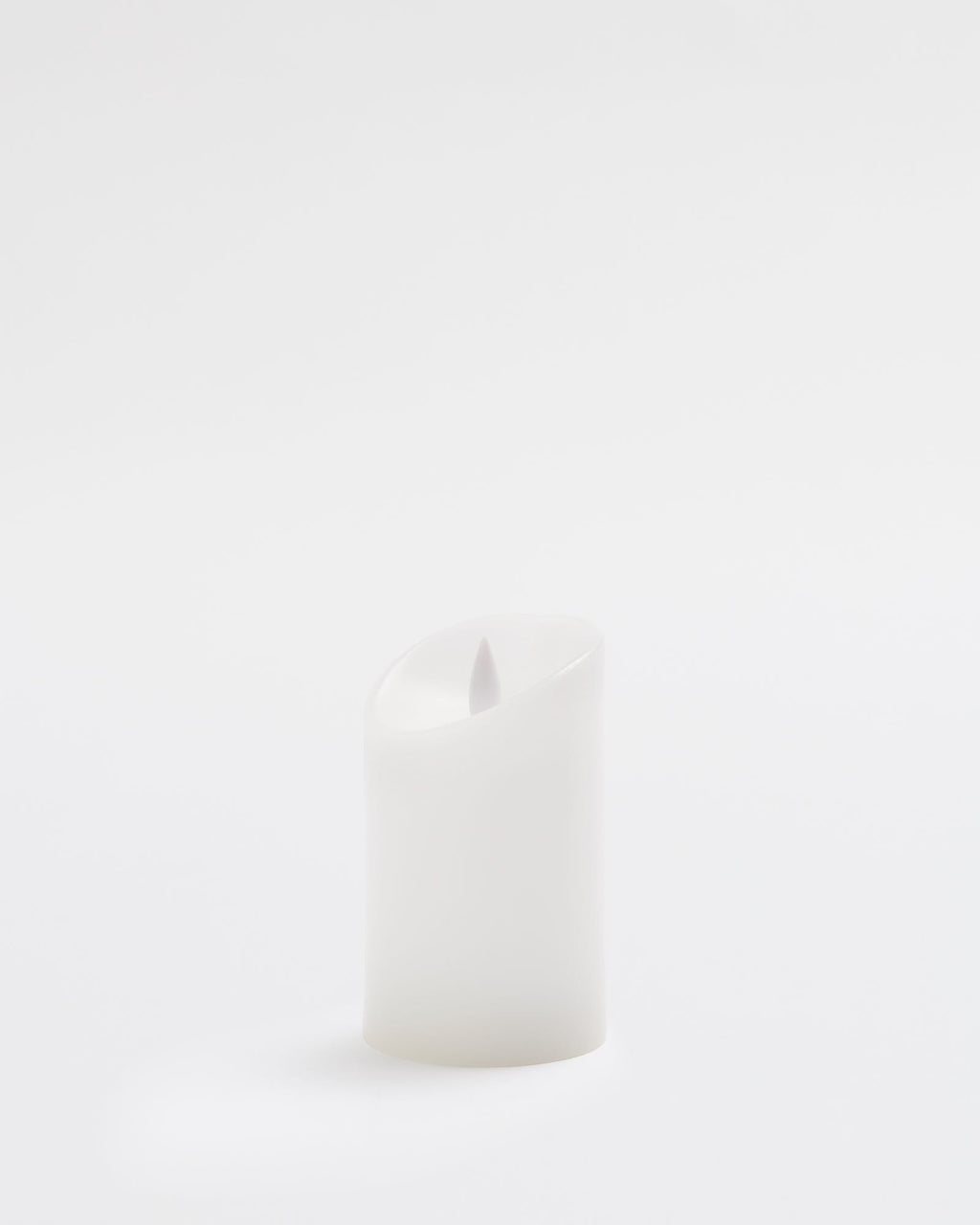 Premium Flickering Flameless Pillar Candle Ivory - Medium