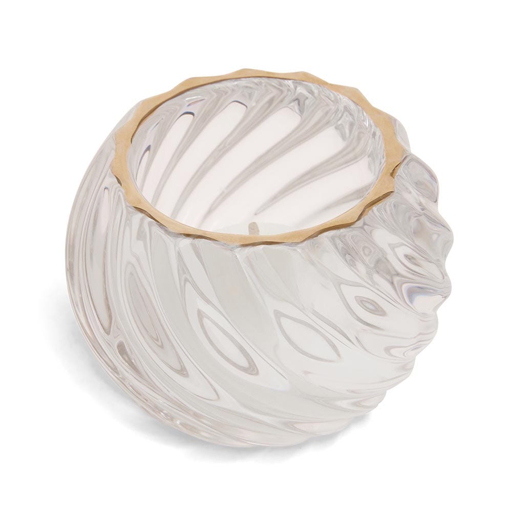 Vera Glass Gold Rim Tealight Holder