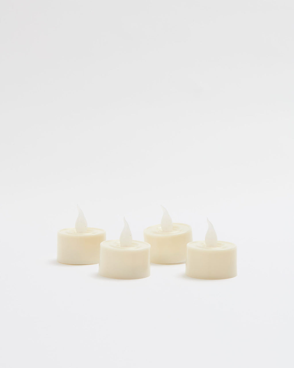Premium Flickering Flameless Tealight Candle Ivory - 4pk