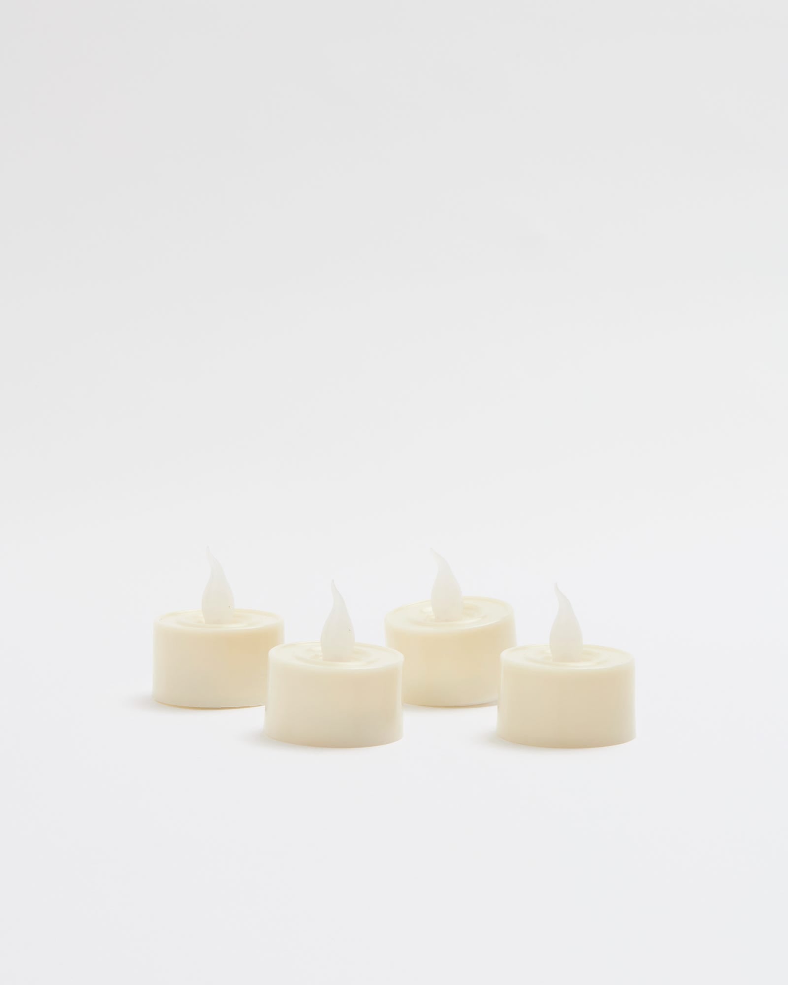 Premium Flickering Flameless Tealight Candle Ivory - 4pk