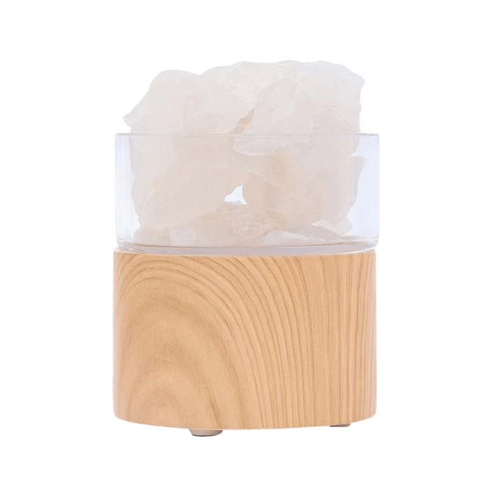 Clear Quartz Fragrance Oil Diffuser front view with no lighting