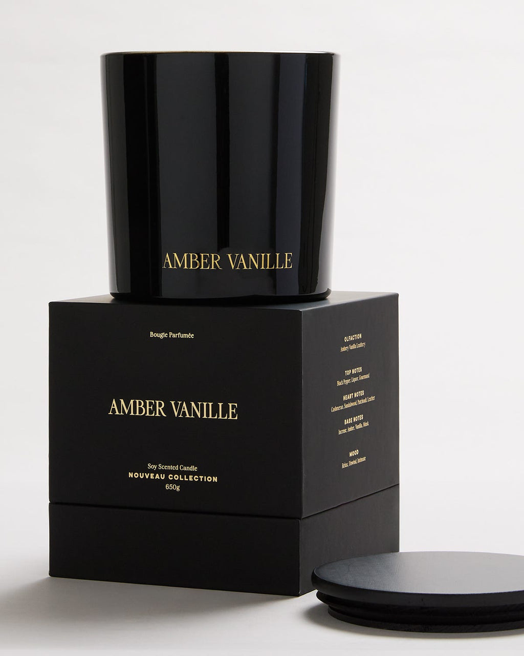 Amber Vanille Candle 650g Nouveau