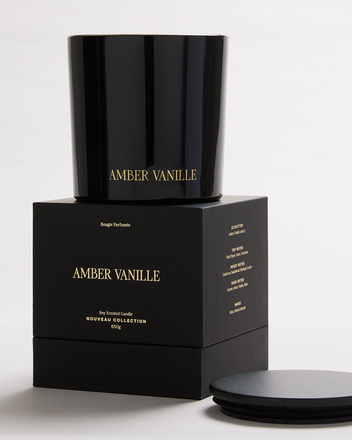 Amber Vanille Candle 650g Nouveau