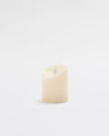 Premium Flickering Flameless Pillar Candle Ivory - Small