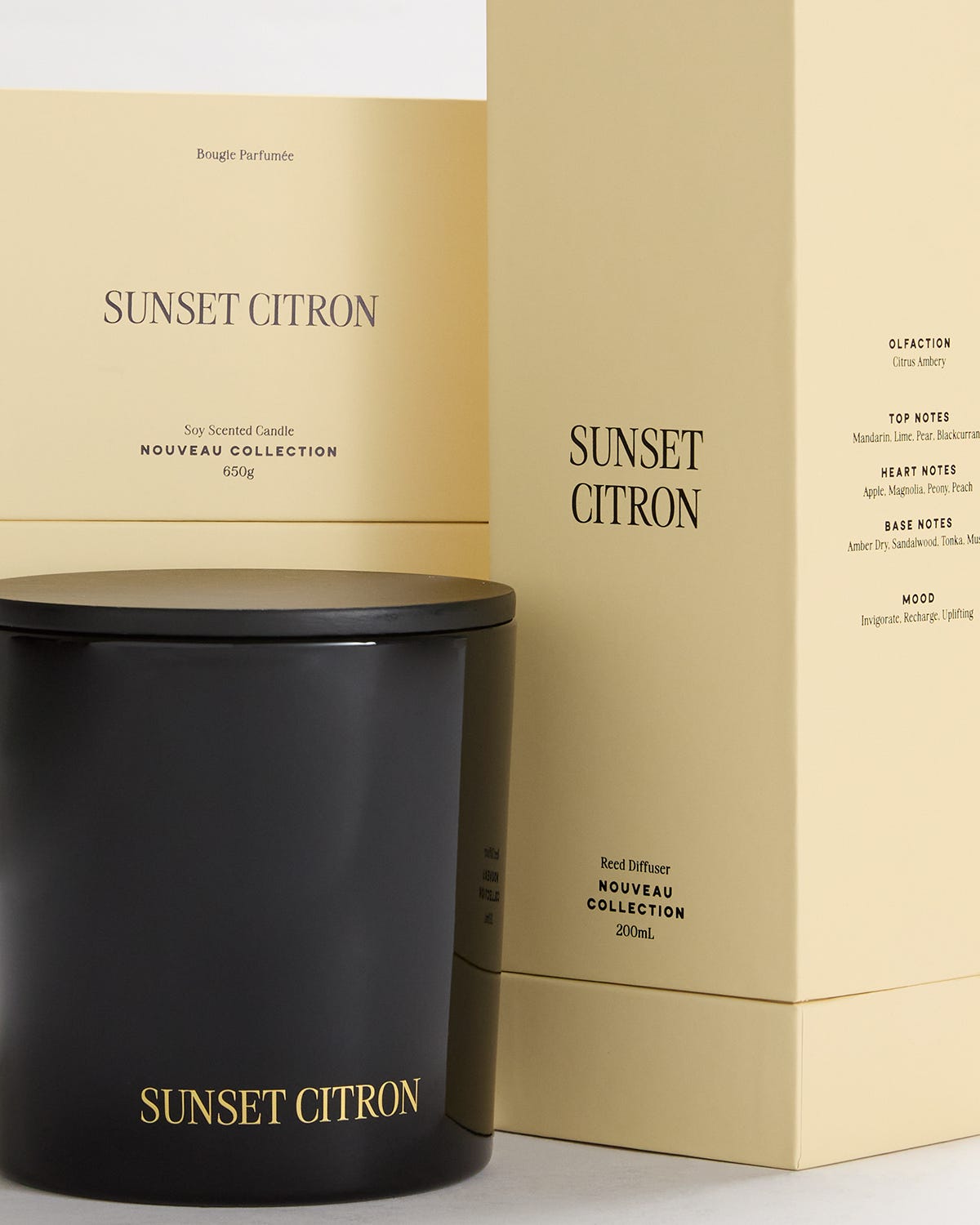 Sunset Citron Candle 650g Nouveau