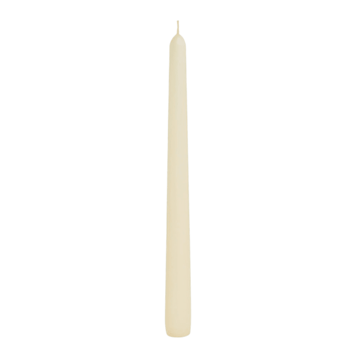 Ivory Unscented Taper Candle