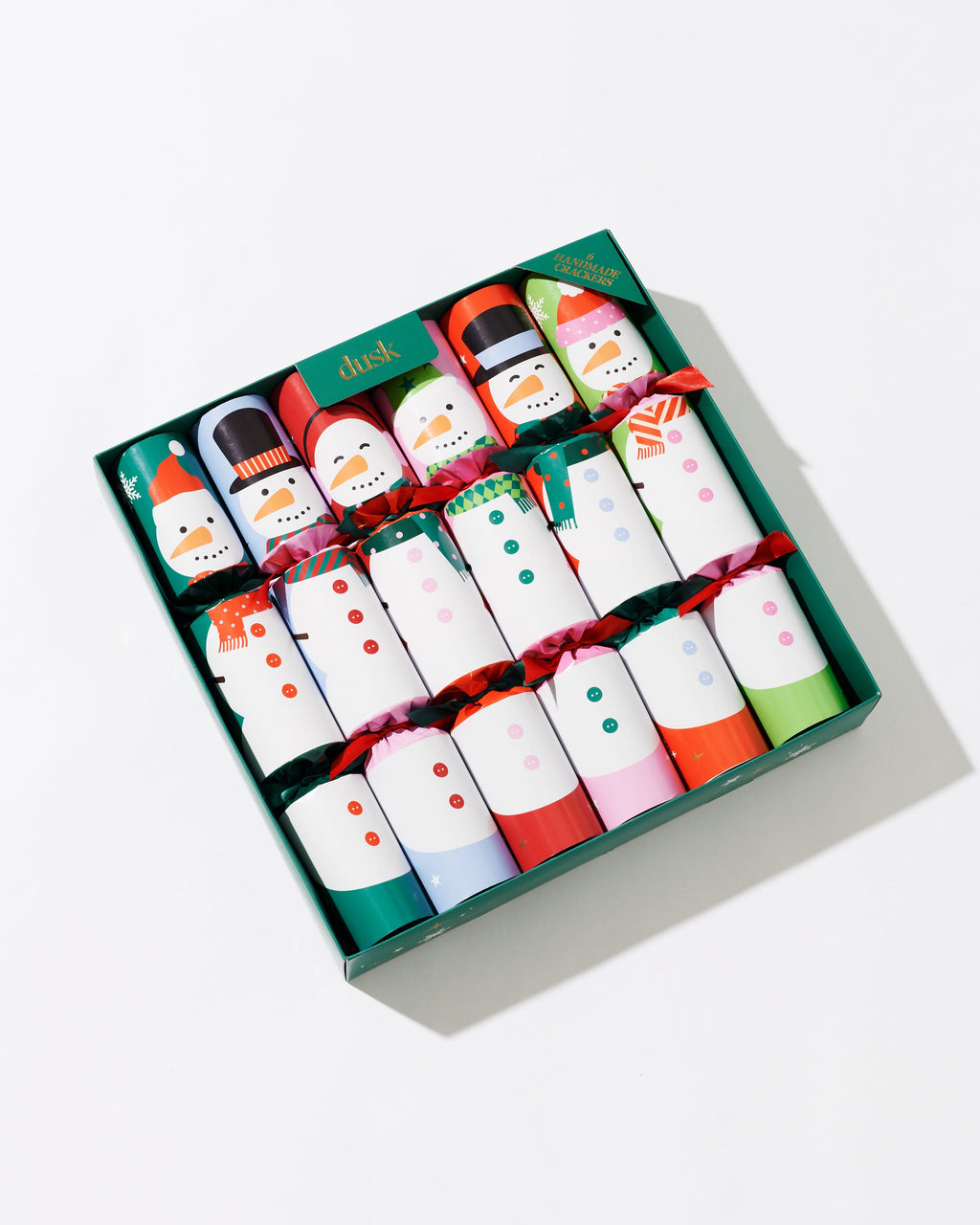 Snowmen Handmade Christmas Crackers 6 Pack