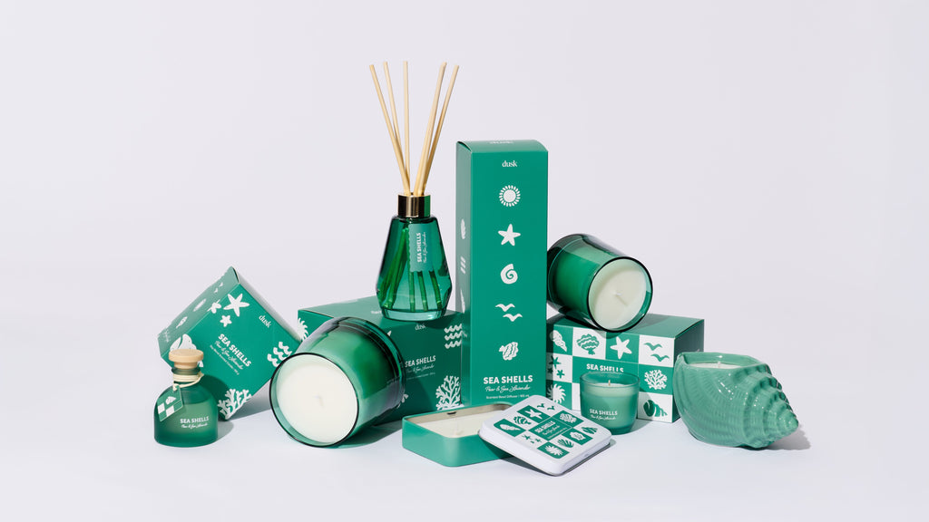 Sea Shells Candle & Reed Diffuser Gift Set