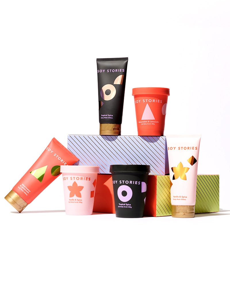 Watermelon & Lemonade Bath Gift Set Soy Stories